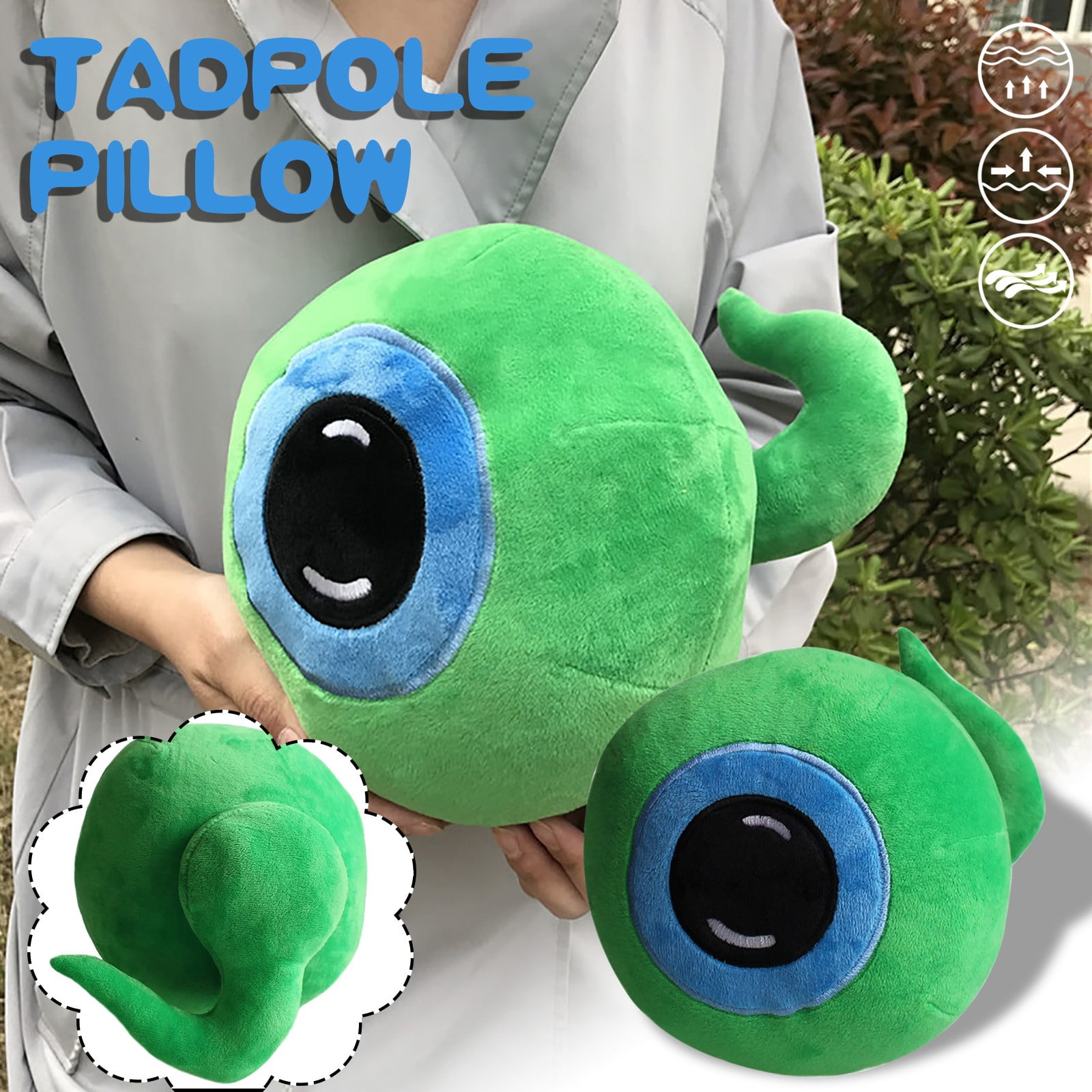 TOFOTL Green Eye Catching Machine Plush Toy Creative Eyeball Doll Spoof