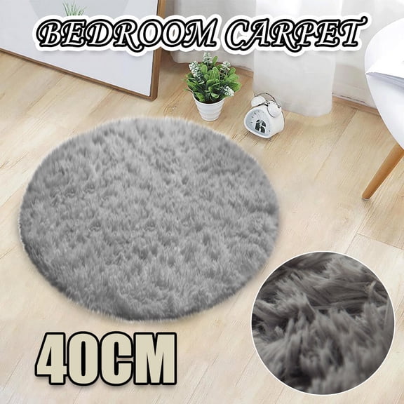 TOFOTL Home Decor Soft Bath Bedroom Non-Slip Floor Shower Rug Yoga Plush Round Mat,Enrich Tiny Home
