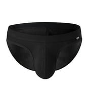 TOFOTL Men's Double Thong Panties Sexy Solid Brief Thong Breathable Underpants