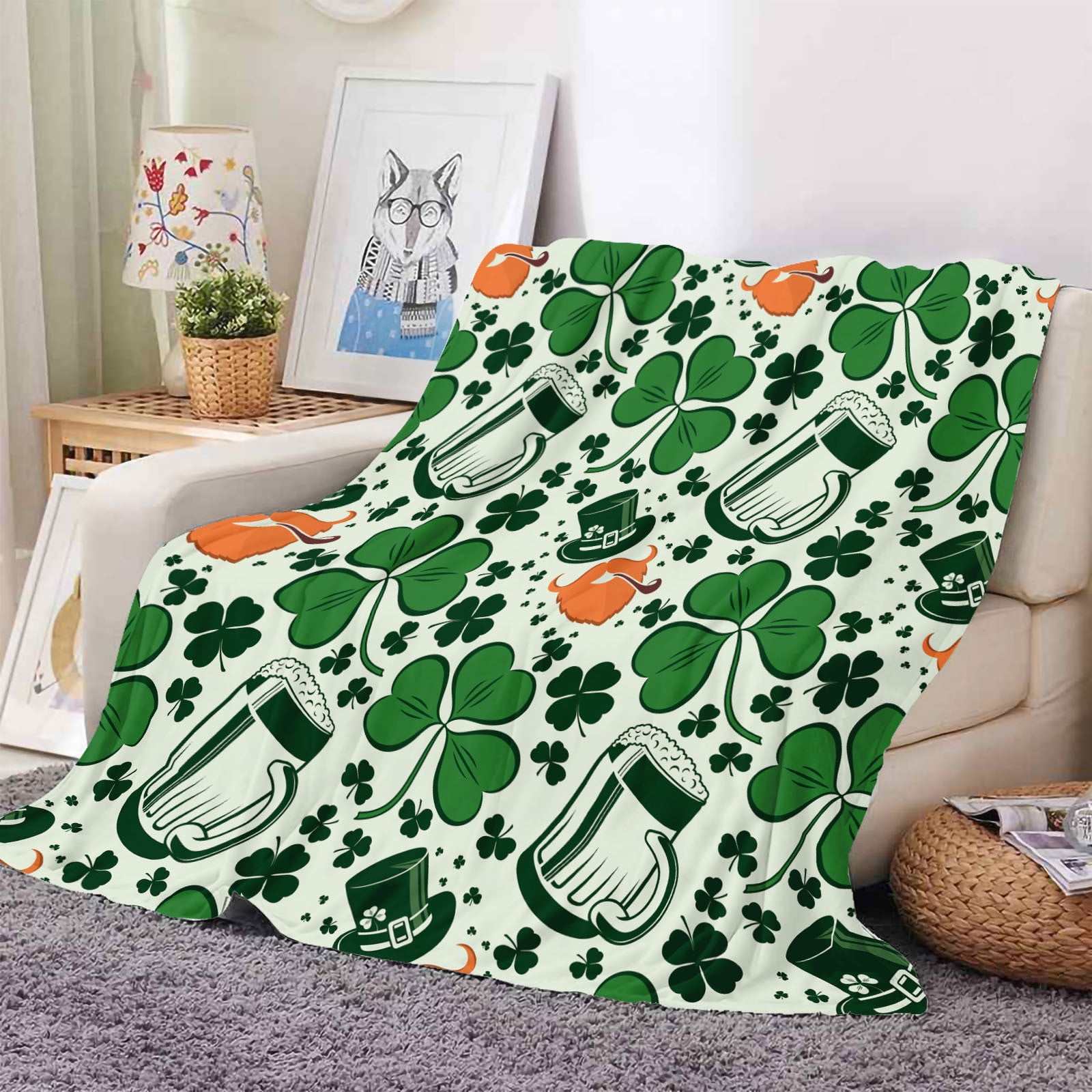 St patrick's throw discount blanket