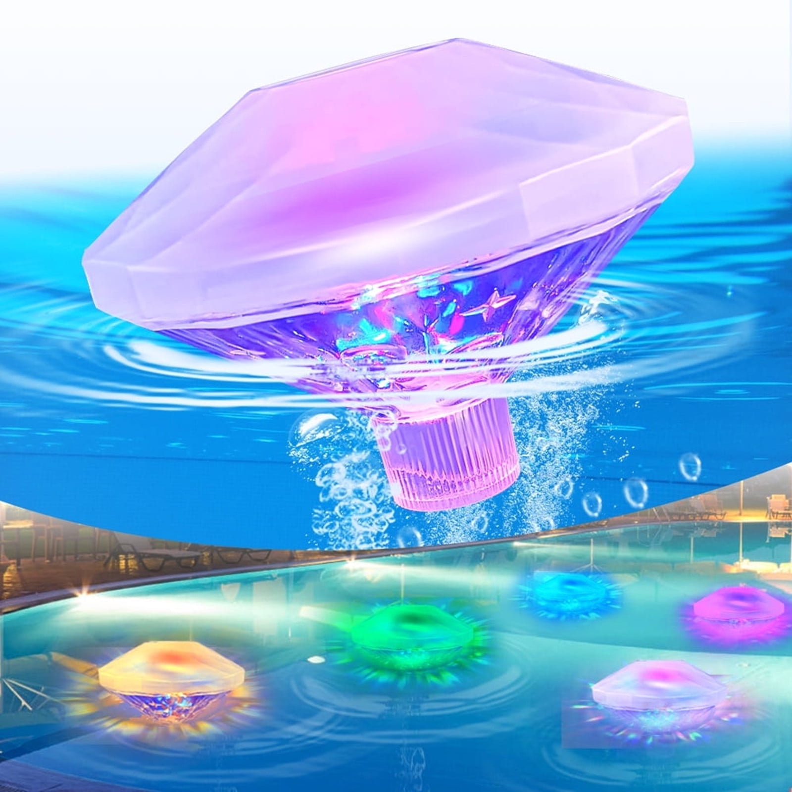 TOFOTL Swimming Pool Light Floating LED Color Changing Light with 8