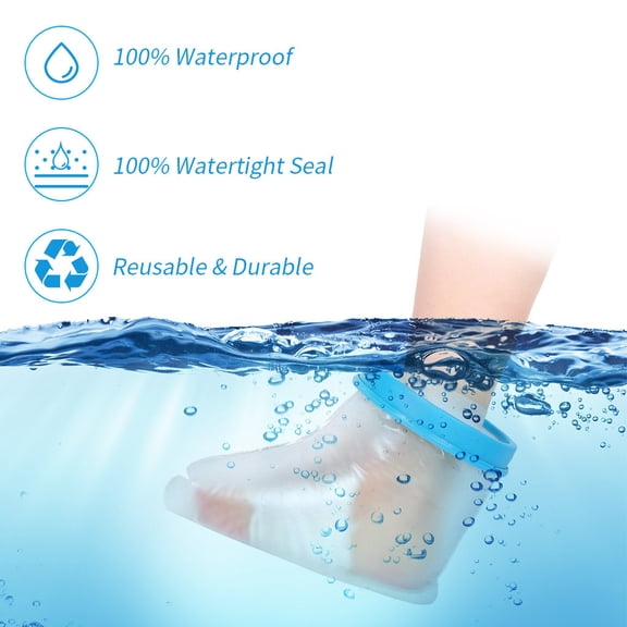 TOFOTL Waterproof Foot Wound Cover Protector for Shower Bath Watertight Bag,Enrich Tiny Home
