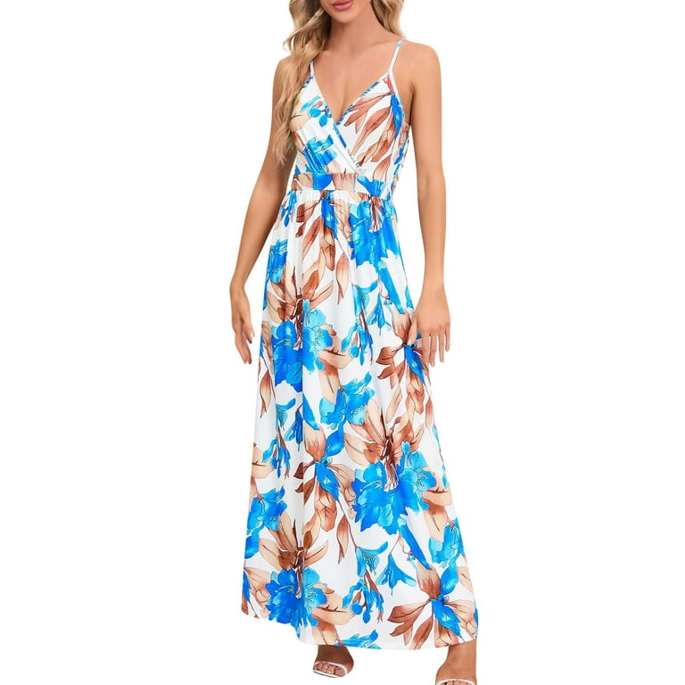 Sexy Print Backless V Neck Sling Dress Dresses Sexy Print Backless V Neck Sling Dress Dresses