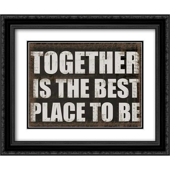 TOGETHER 2x Matted 24x20 Black Ornate Framed Art Print by Greene, Taylor