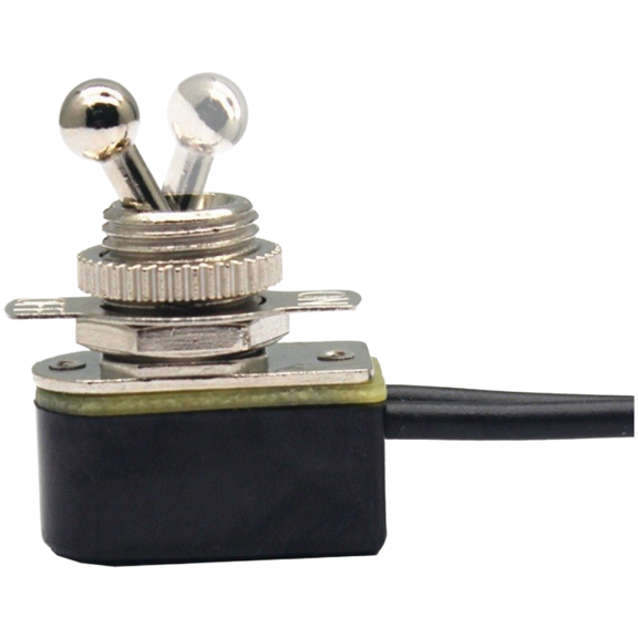 For TOGGLE Rocker Switch 2 Pin 2 Position Metal Base ON OFF Control Robust Housing Wide Voltage Electrical Application Compact Size High Reliability(Silver)