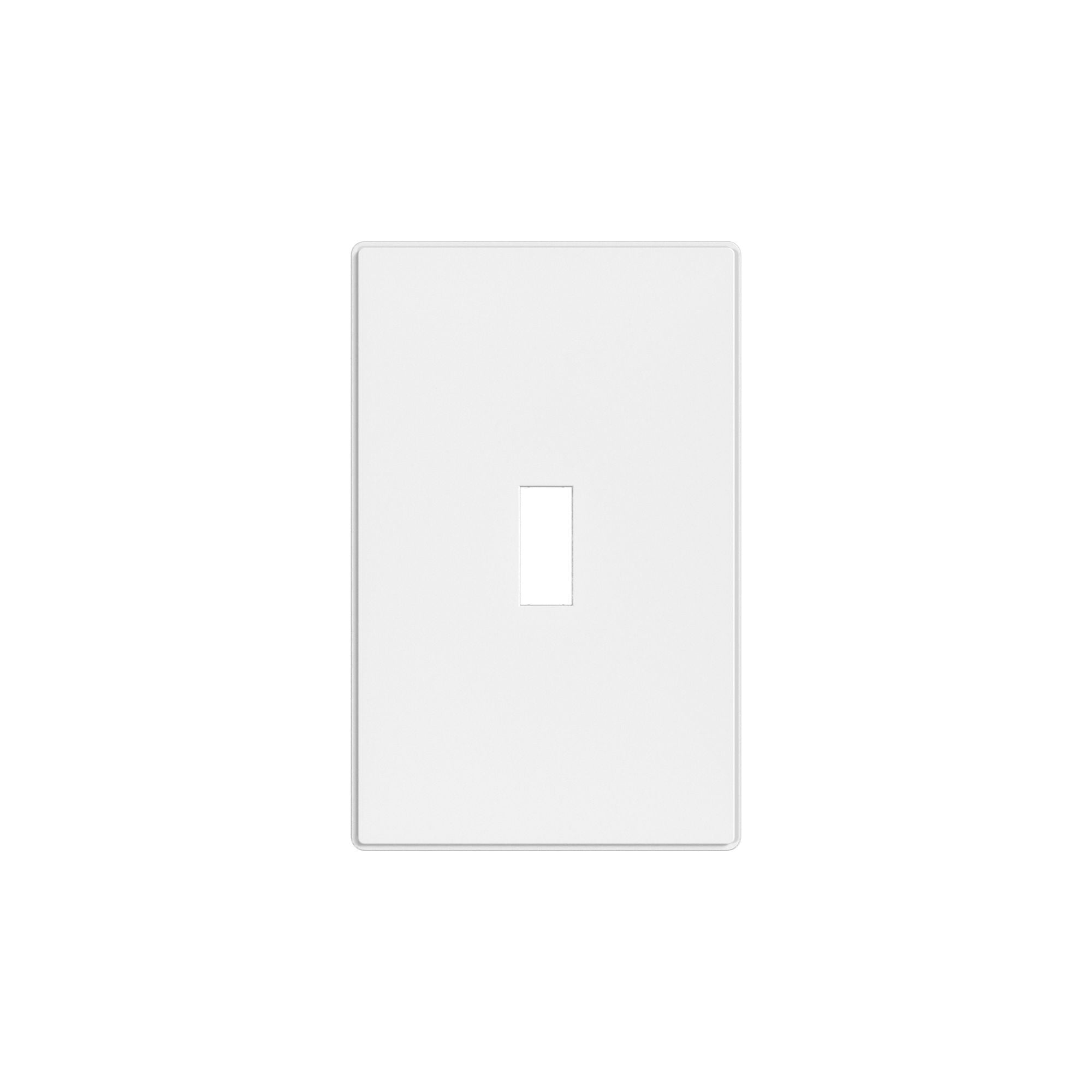 Hyper Tough Screwless Toggle Wallplate, Snaps in Place for a Seamless Look, Impact Resistant, Matte Finish, White
