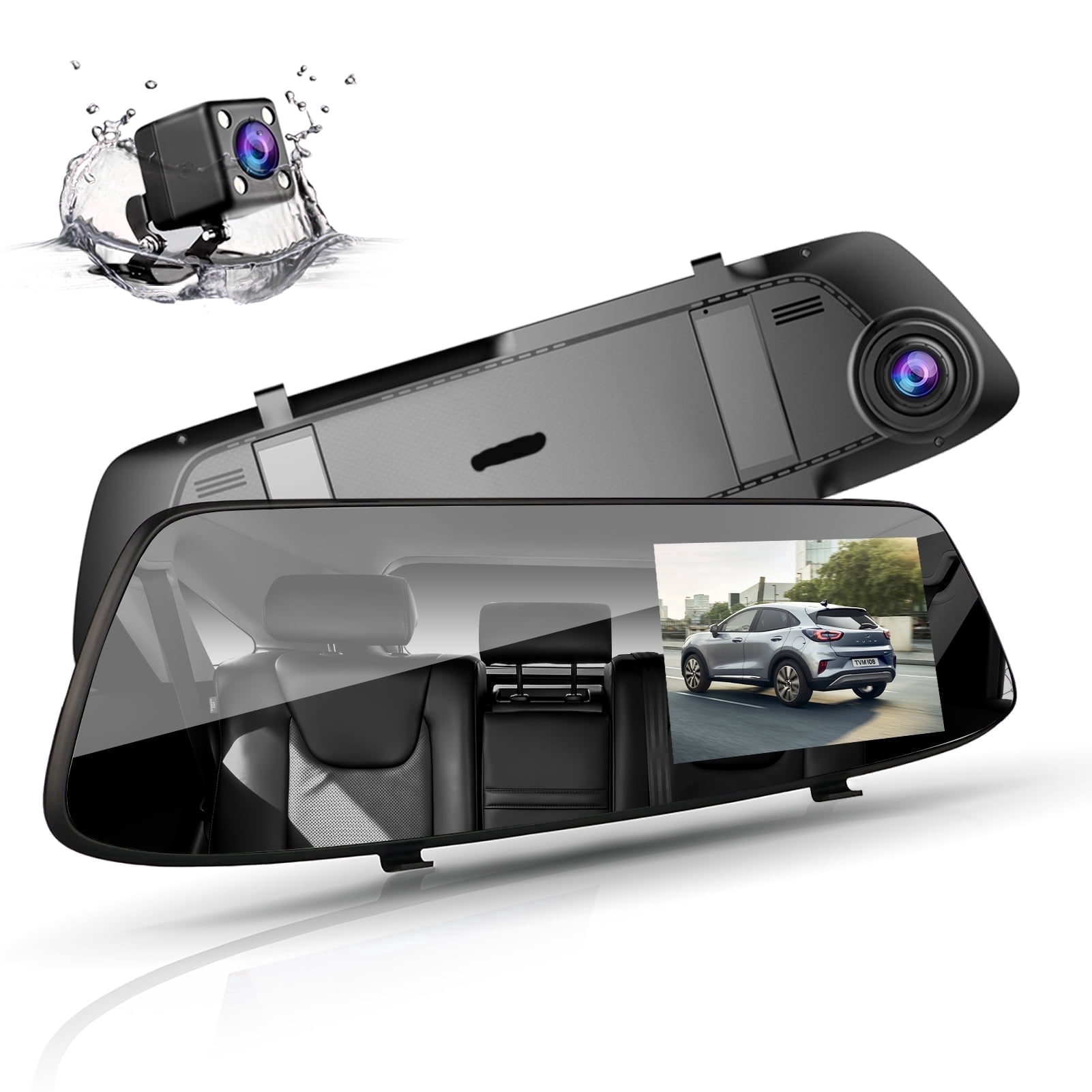 TOGUARD HD CAMERA ドライブレコーダー Toguard, Mirror Dash Cam, Dual Front and Rear Recording - Walmart.com