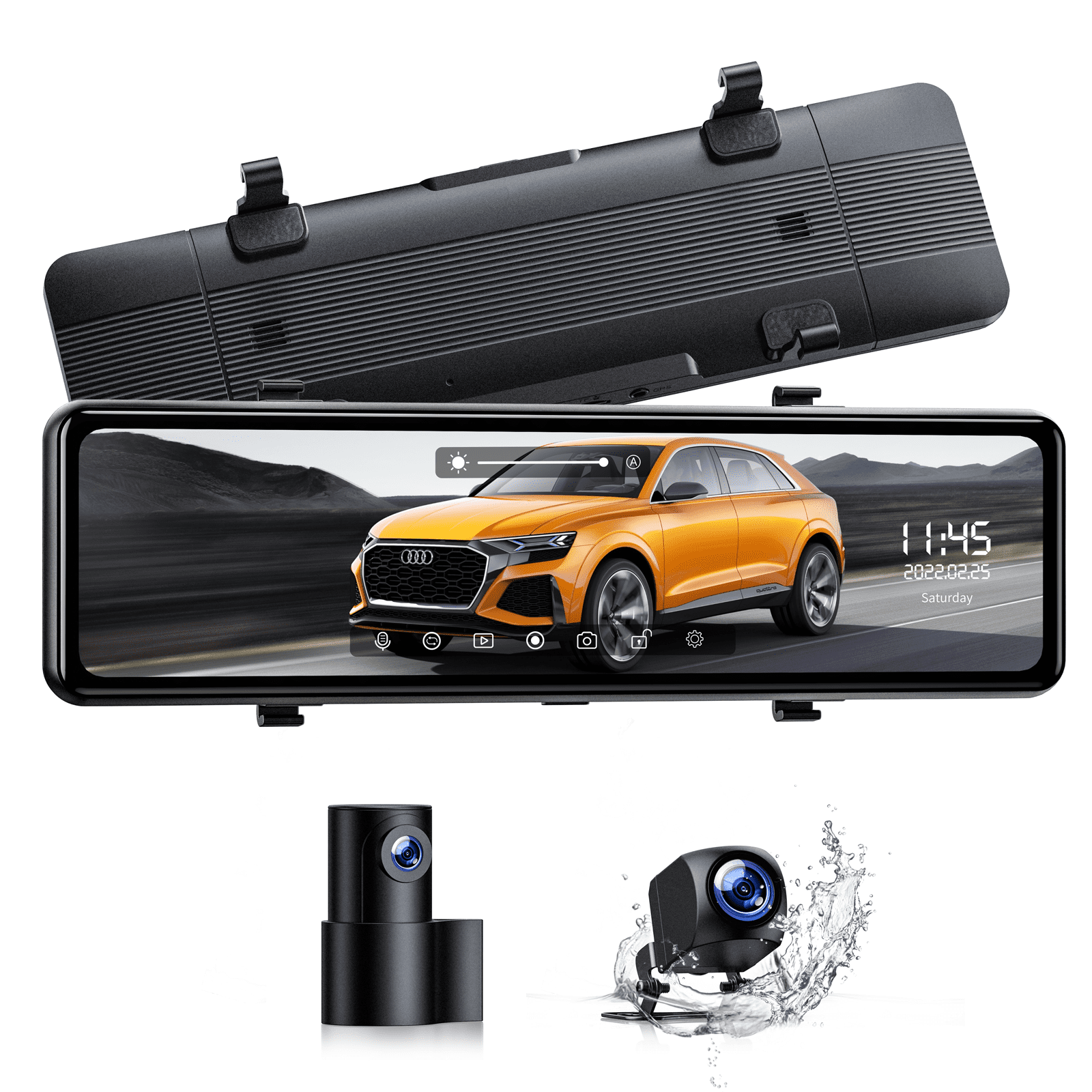 TOGUARD 1080P Mirror Dash Cam for Cars with 10inch IPS Full Touch