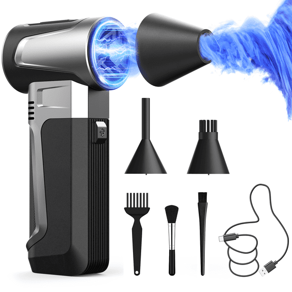 TOGUARD 150000 RPM Compressed Air Duster Mini Blower for Keyboard,PC,Home Cleaning Outdoor,Car Cleaning