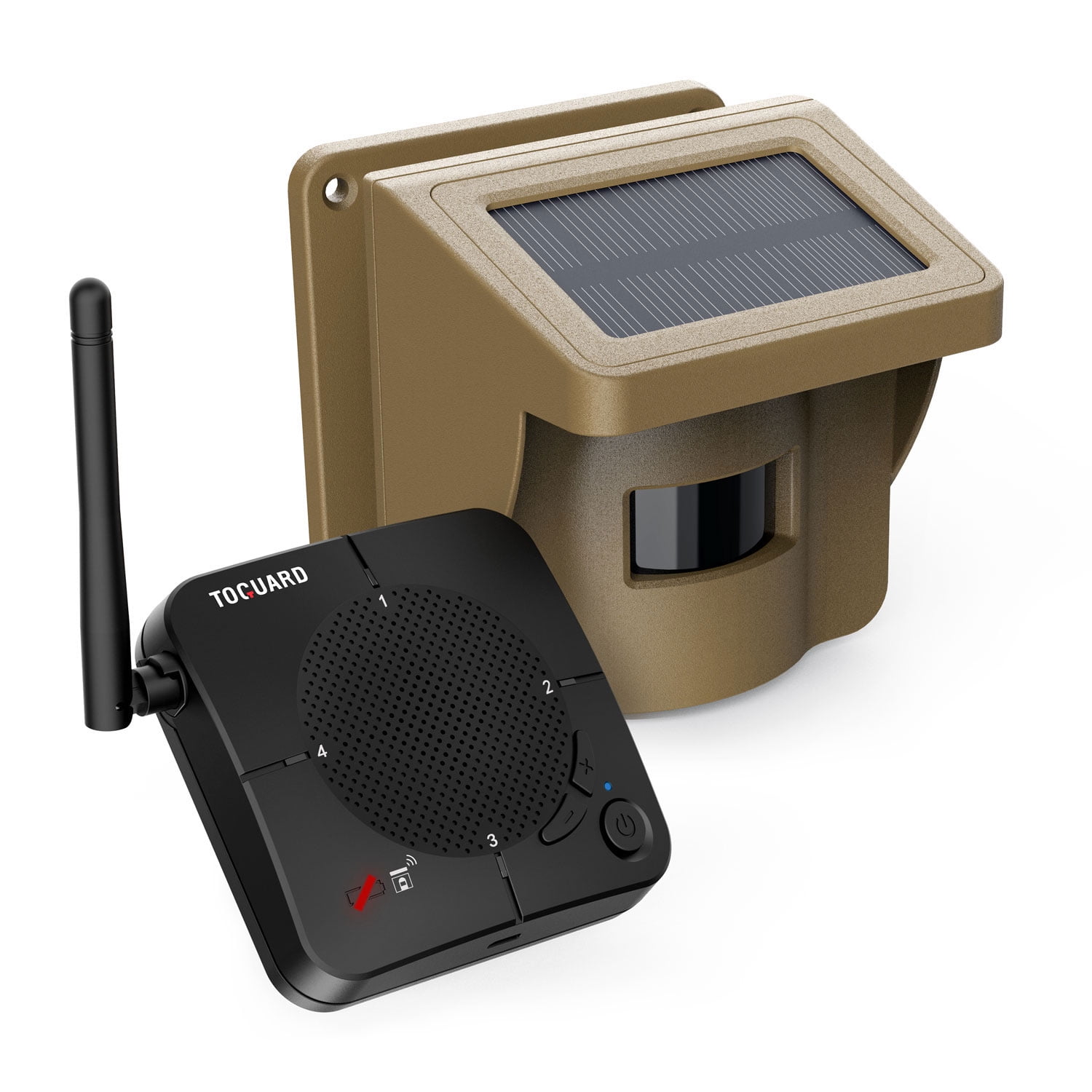 Toguard Solar Driveway Alarm Outdoor Security Alert System MotionSensor, 1 Receiver 1 Sensors