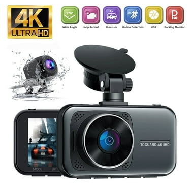 TOGUARD Dash Cam Front and Rear, 4K+1080P WDR Dash Camera for Car with G-Sensor, Super Night Vision, Loop Recording, Parking Mode