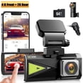 thumbnail image 1 of TOGUARD Dash Cam 4K with 5Ghz Wifi GPS 4K+2K Dash Cam Front and Rear 3.16” Touch Screen Dual Night Vision Car Camera, Voice Commands, WDR, Type C, with 64GB Memory Card, 1 of 9