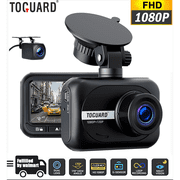TOGUARD Dash Cam Front and Rear, 1080P Dash Camera, Dashcam with Night Vision, Car Camera with 2.45-inch LCD Display, Parking Mode, G-Sensor, Loop Recording, WDR