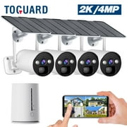 TOGUARD SC08 2K/4MP Solar Wireless Security Camera System Outdoor Battery WiFi Bullet Surveillance Camera Wireless Connector