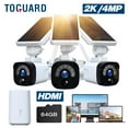 thumbnail image 1 of TOGUARD SC04 2K/4MP Solar Security Camera System Outdoor Battery WiFi Wireless Bullet Surveillance Camera NVR HDMI Connector, 1 of 8