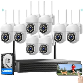Toguard SC54 16CH Wired Security Camera System CCTV NVR 8Pcs 2MP PTZ Dome Surveillance Cameras HDMI Connector