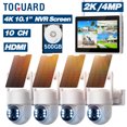 thumbnail image 1 of TOGUARD SC43 2K/4MP Solar Wireless Security Camera System with 10CH 10.1" NVR Monitor Outdoor Battery WiFi Dome Surveillance Camera HDMI Connector, 1 of 9