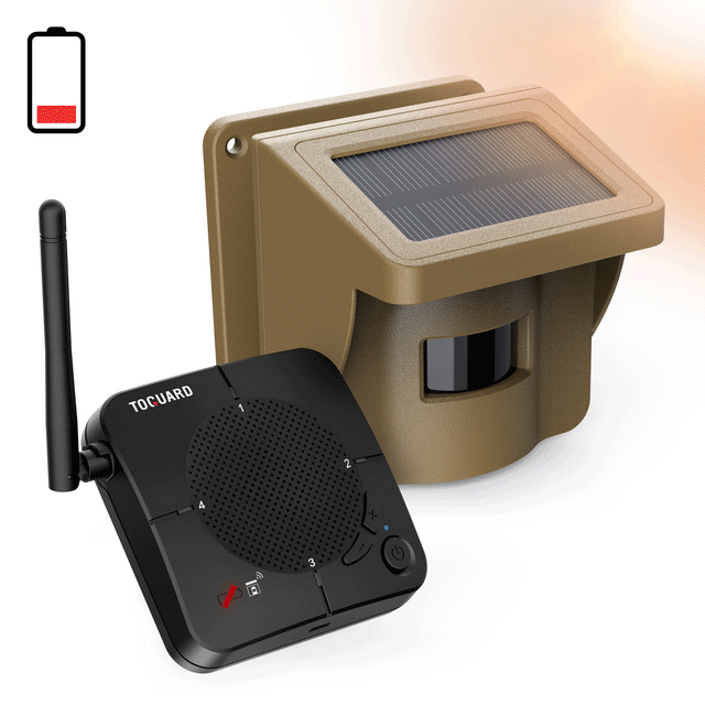 TOGUARD Solar Driveway Alarm Wireless Outside Weatherproof 1/2 Mile