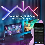 TOHETO RGB Smart LED Gaming Light Lines, Music Sync Home Wall Creative Decor Light Bars with 16M+ Colors & 40+ Sence Modes, Wi-Fi LED Wall Lights for Living Room, Gaming Room, Bedroom
