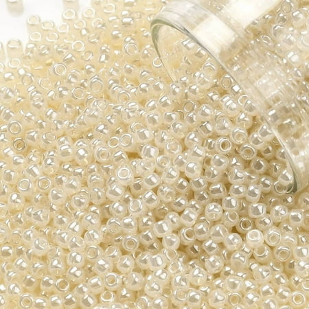 TOHO 11/0 Round Beads Japanese Seed Beads (147) Ceylon Light Ivory 2.2mm Hole: 0.8mm 1103pcs/10g diy