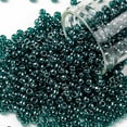 thumbnail image 1 of TOHO Round Seed Beads Japanese Seed Beads (108BD) Transparent Luster Teal 8/0 3mm Hole: 1mm about 222pcs/10g, 1 of 5