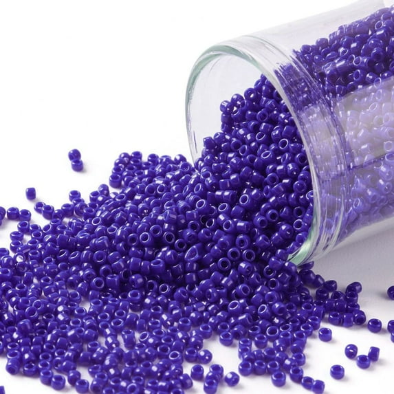 TOHO Round Seed Beads Japanese Seed Beads (48) Opaque Navy Blue 15/0 1.5mm Hole: 0.7mm about 3000pcs/10g
