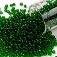 thumbnail image 1 of TOHO Round Seed Beads Japanese Seed Beads (7B) Transparent Grass Green 8/0 3mm Hole: 1mm 222pcs/10g, 1 of 4