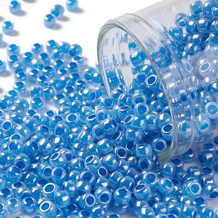 TOHO Round Seed Beads Japanese Seed Beads (917) Ceylon Denim Blue 8/0 3mm Hole: 1mm about 222pcs/10g