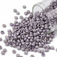 thumbnail image 1 of TOHO Round Seed Beads Japanese Seed Beads Frosted (554F) Matte Galvanized Lavender 8/0 3mm Hole: 1mm about 220pcs/10g, 1 of 5
