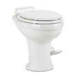 thumbnail image 1 of Dometic 320 RV Toilet | White | 302320081 | Standard Height | Gravity Toilet | Elongated Ceramic Bowl | Flush with Foot Pedal | For RVs, Trailers, and Outdoor Campers, 1 of 8