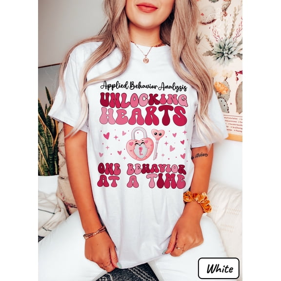 TOKAIPlus ABA Valentines Day Shirt, Behavioral Therapist Gift, Cute BCBA Tshirt, Behavior Analyst Tee, Special Education Teacher T Shirt, RBT Shirt