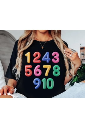 Colorful Number T-shirt - Fun Playful 1234567890 Design