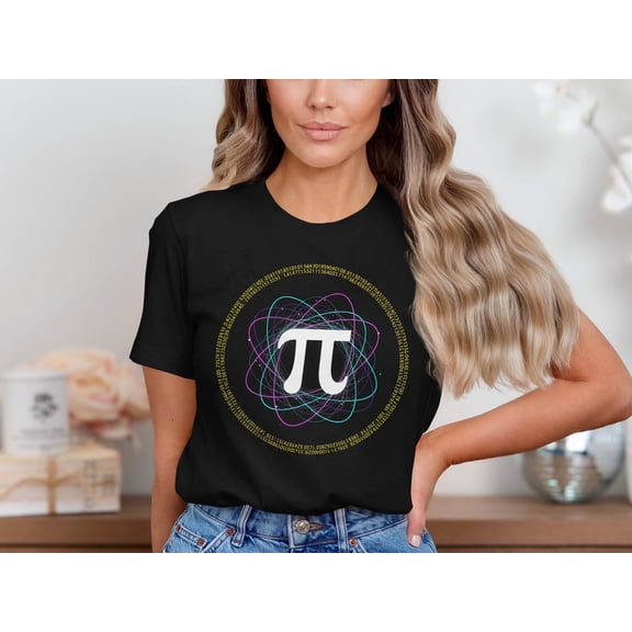 TOKAIPlus Funny Pi Shirt, Math Teacher Shirt, Nerdy Math T Shirt, Pi Symbol Tee, Math Lover Gift, Geeky Pi Day Shirt, Science Nerd Graphic Tee