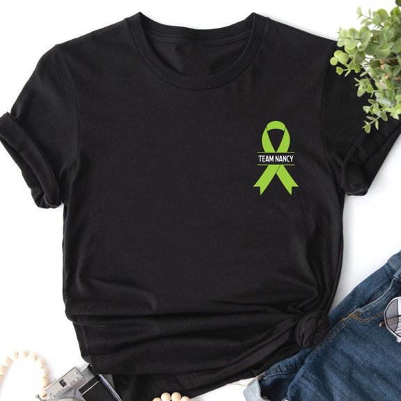 TOKAIPlus Lymphoma Cancer Team Shirts, Lime Green Ribbon Cancer Support Squad Shirt, Warrior Gift, Lymphoma Awareness Tee, Family Group T-Shirt