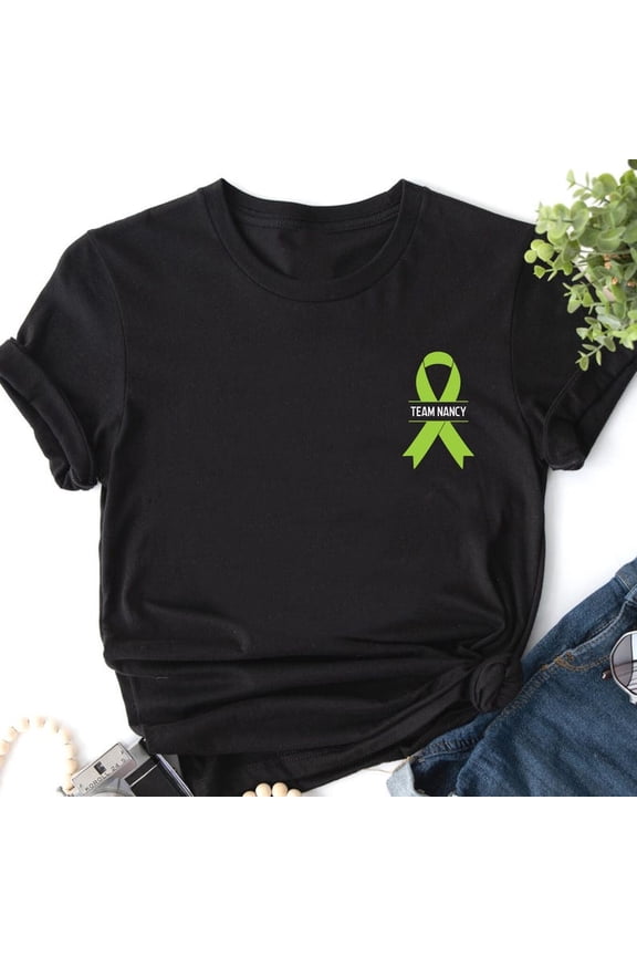 Lymphoma Cancer Team Shirts, Lime Green Ribbon Cancer Support Squad Shirt, Warrior Gift, Lymphoma Awareness Tee, Family Group T-Shirt