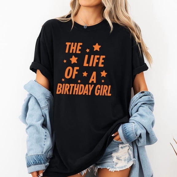 TOKAIPlus Music Show Fans T Shirt The Life Of A Birthday Girl Graphic Tee Concert Party Outfit Birthday Gift For Women Girls