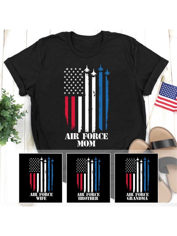 Proud Air Force Mom Shirt, Custom Any Title Mom Dad Brother Sister Wife Girlfriend Daughter Son Grandma Grandpa Aunt Uncle, Air Force Family