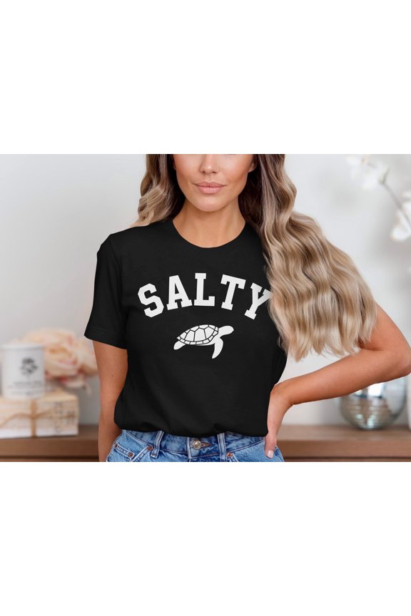 Salty Turtle Shirt, Funny Ocean Graphic Tee, Sea Life Pun Shirt, Beach Vibes Aesthetic Tee, Coastal Humor Shirt, Summer Sarcastic Tee