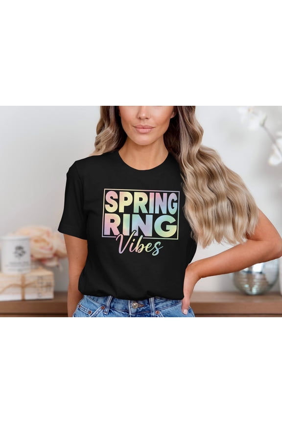 Spring Vibes T-Shirt, Pastel Aesthetic Spring Shirt, Cute Seasonal Graphic Tee, Happy Spring Outfit, Soft Colorful Floral Tee