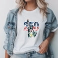 thumbnail image 1 of TOKAIPlus USA 250 Statue of Liberty T-Shirt Unisex America 250th Anniversary Shirt, Fourth of July Tee, Red White Blue Top, 1 of 4