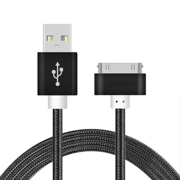 TOKERSE 1m/3.3ft USB to 30 Pin Charging Cable, USB Charging & Sync Data Cable Nylon Braided Cord Compatible for iPhone 4/4s/3G/3GS, iPad 1 2 3,iPod Touch 4 3 2 1, iPod Classic 3 2 1, iPod Nano