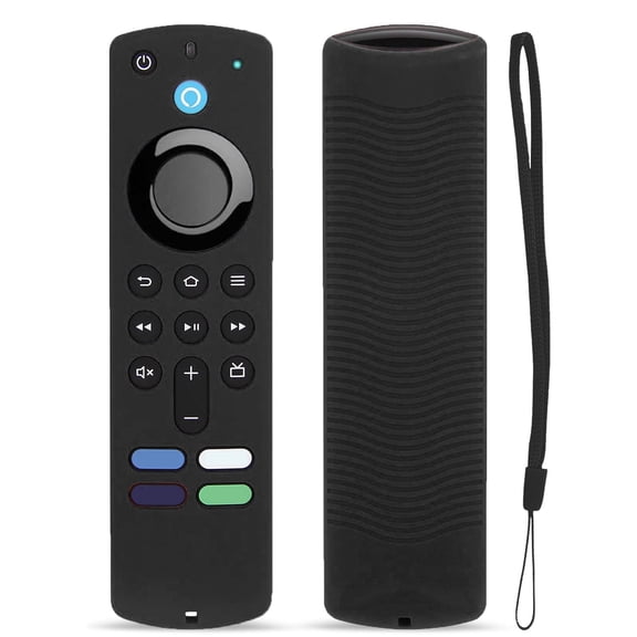 TOKERSE Fire Stick Remote Cover Case 3rd Gen, Compatible for FireTV Stick 3rd Gen with Lanyard - Black