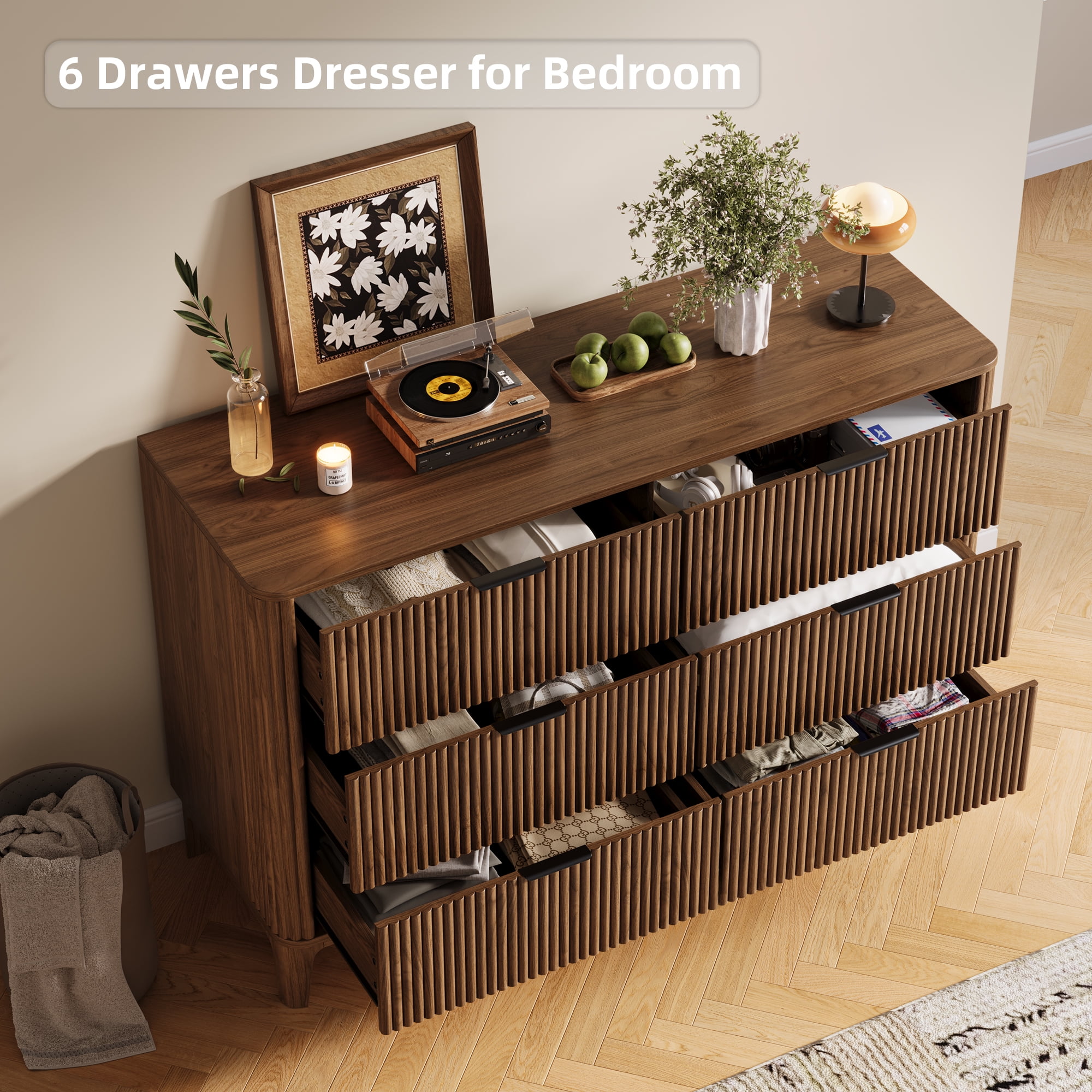TOKSOM-45-2-Walnut-6-Drawer-