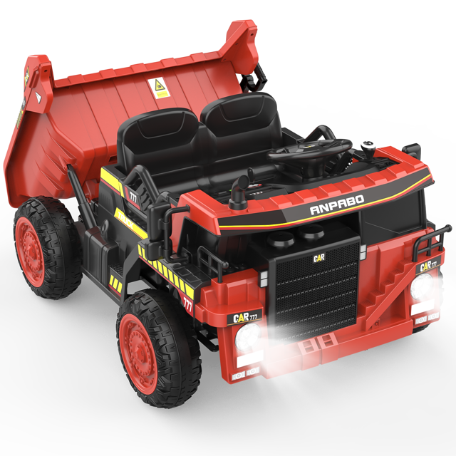 TOKTOO 12V Battery Powered Rideon Dump Truck with Remote Control