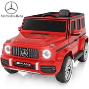 TOKTOO Electric Car for Toddler, Mercedes-Benz G63 Licensed 12V Ride on Toys, Toddlers Power Ride on Car with Remote Control & High Window & LED Lights & Music, White