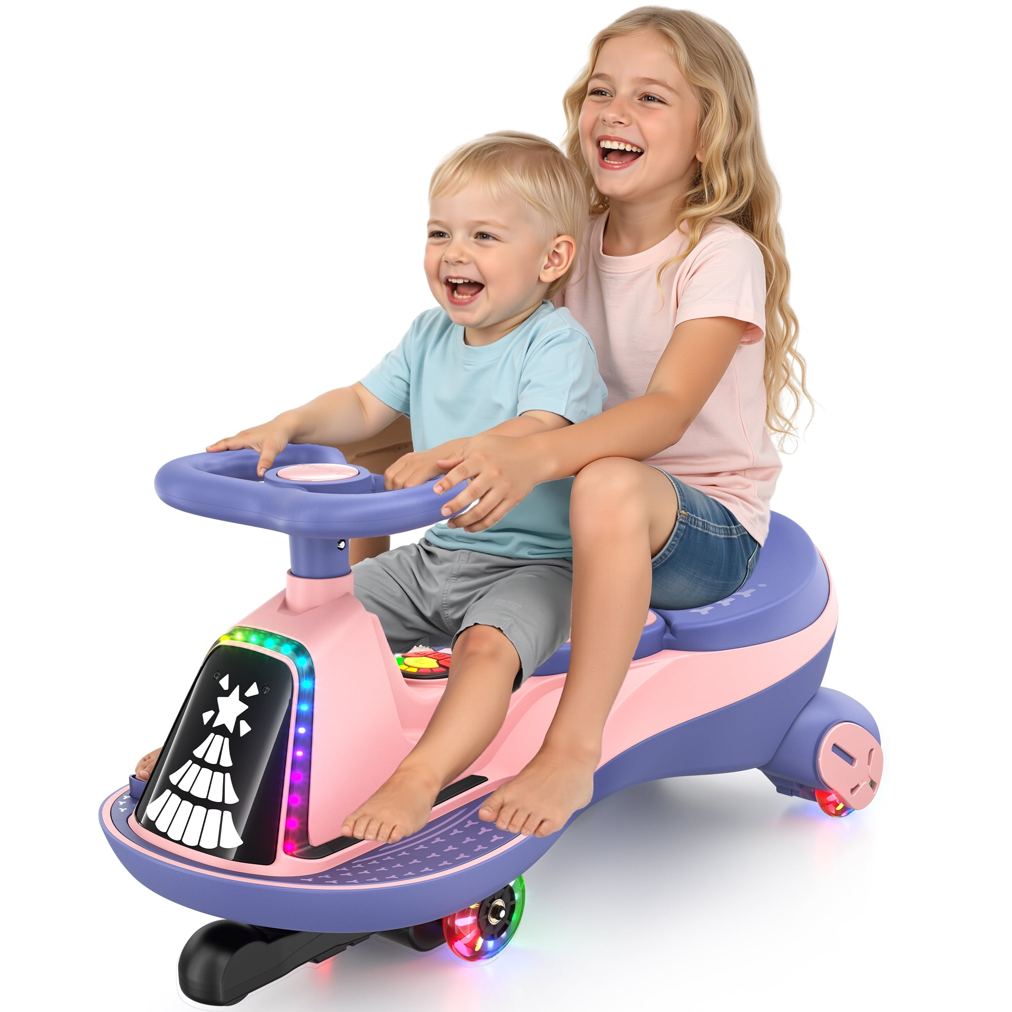 Toy Car Rideable TOKTOO 12V Electric Wiggle Car, Ride on Toy for Toddlers, Kids Car with ...
