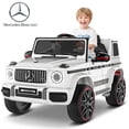 thumbnail image 1 of TOKTOO 12V Electric Car for Toddler, Mercedes-Benz G63 Licensed Kids Ride on Toys, Toddlers Ride on Car with Parental Remote Control & LED Lights & Music, Kids Car Power Ride on, White, 1 of 10