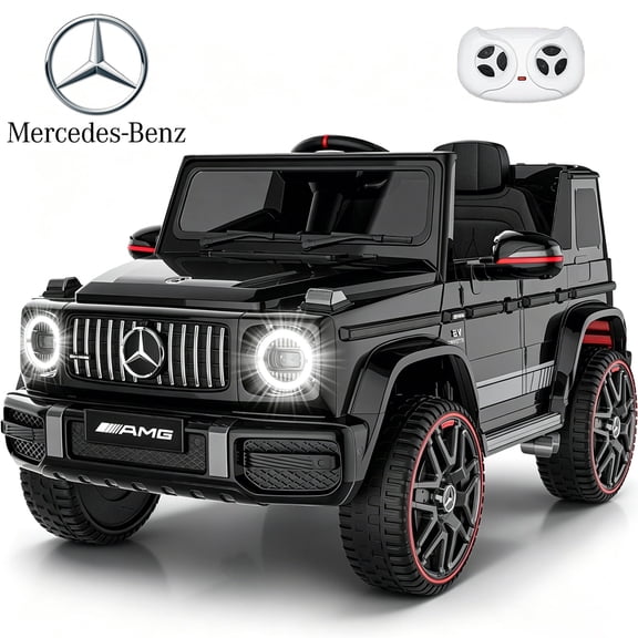 TOKTOO 12V Electric Car for Toddler, Mercedes-Benz G63 Licensed Kids Ride on Toys, Toddlers Ride on Car with Parental Remote Control & LED Lights & Music, Kids Car Power Ride on, Black