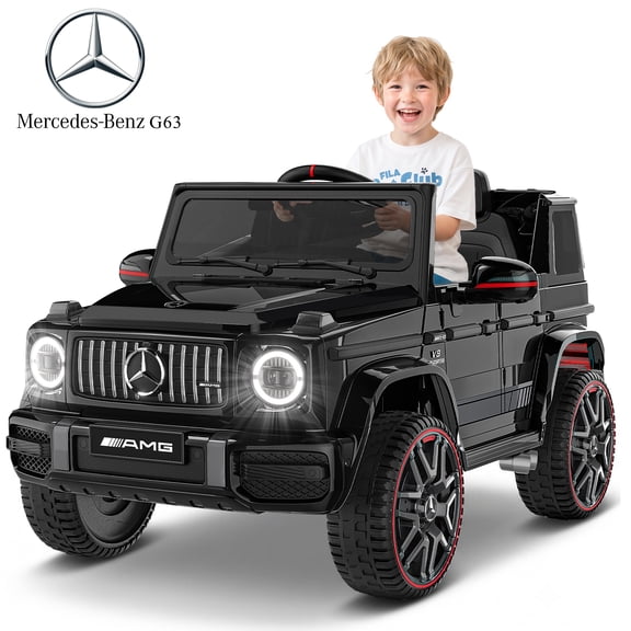 TOKTOO 12V Electric Car for Toddler, Mercedes-Benz G63 Licensed Kids Ride on Toys, Toddlers Ride on Car with Parental Remote Control & LED Lights & Music, Kids Car Power Ride on, Black
