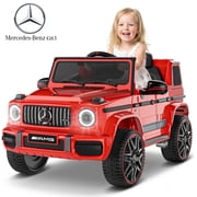 TOKTOO 12V Electric Car for Toddler, Mercedes-Benz G63 Licensed Kids Ride on Toys, Toddlers Ride on Car with Parental Remote Control & LED Lights & Music, Kids Car Power Ride on, Red
